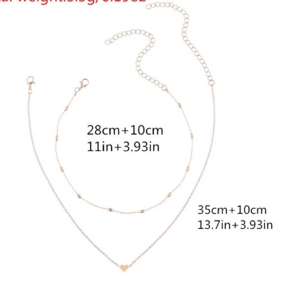 DELICATE LAYERED HEART CHOKER NECKLACE - Picture 7 of 7